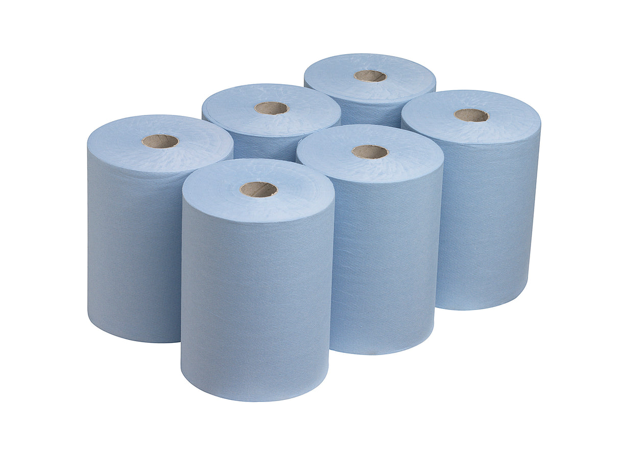 ESSUIE-MAINS ROULEAU SCOTT® SLIMROLL BLEU AIRFLEX 1 PLI 165M ECOLABEL X6