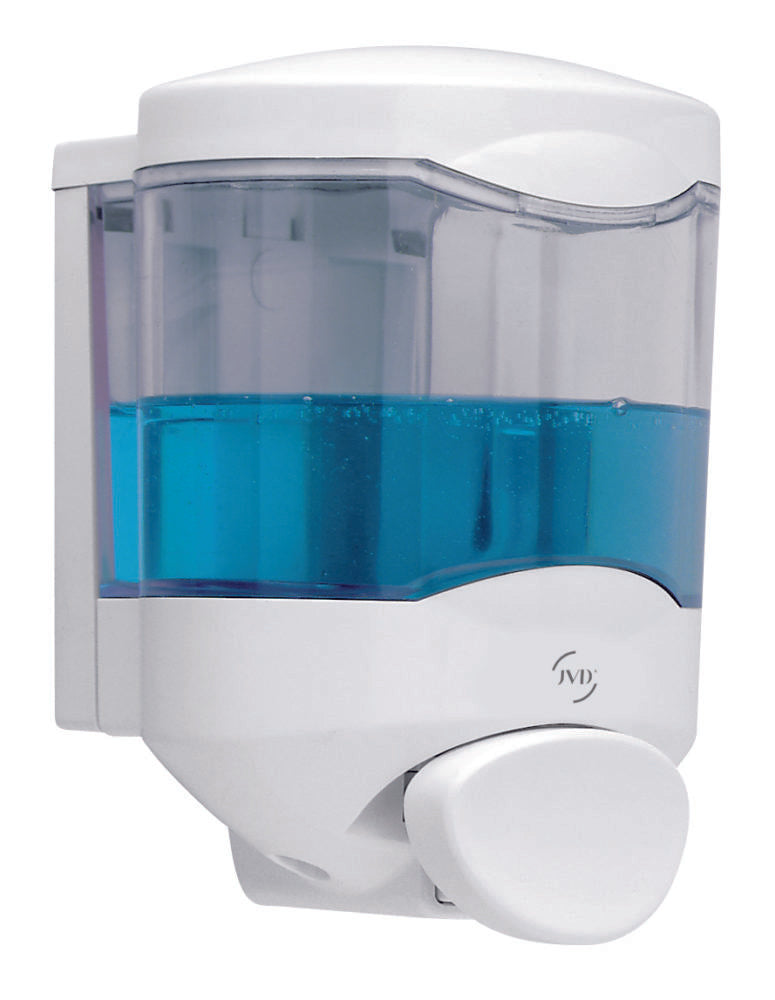 DISTRIBUTEUR MANUEL SAVON À RÉSERVOIR CRYSTAL 450ML BLANC