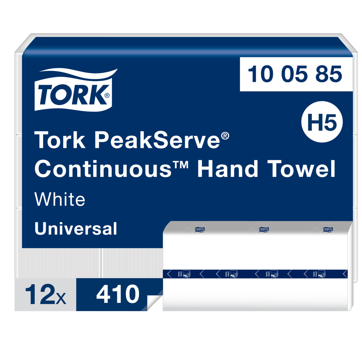 ESSUIE-MAINS CONTINUS TORK PEAKSERVE® H5 BLANC 22.5X20.1CM 1 PLI 410 FORMATS ECOLABEL X12