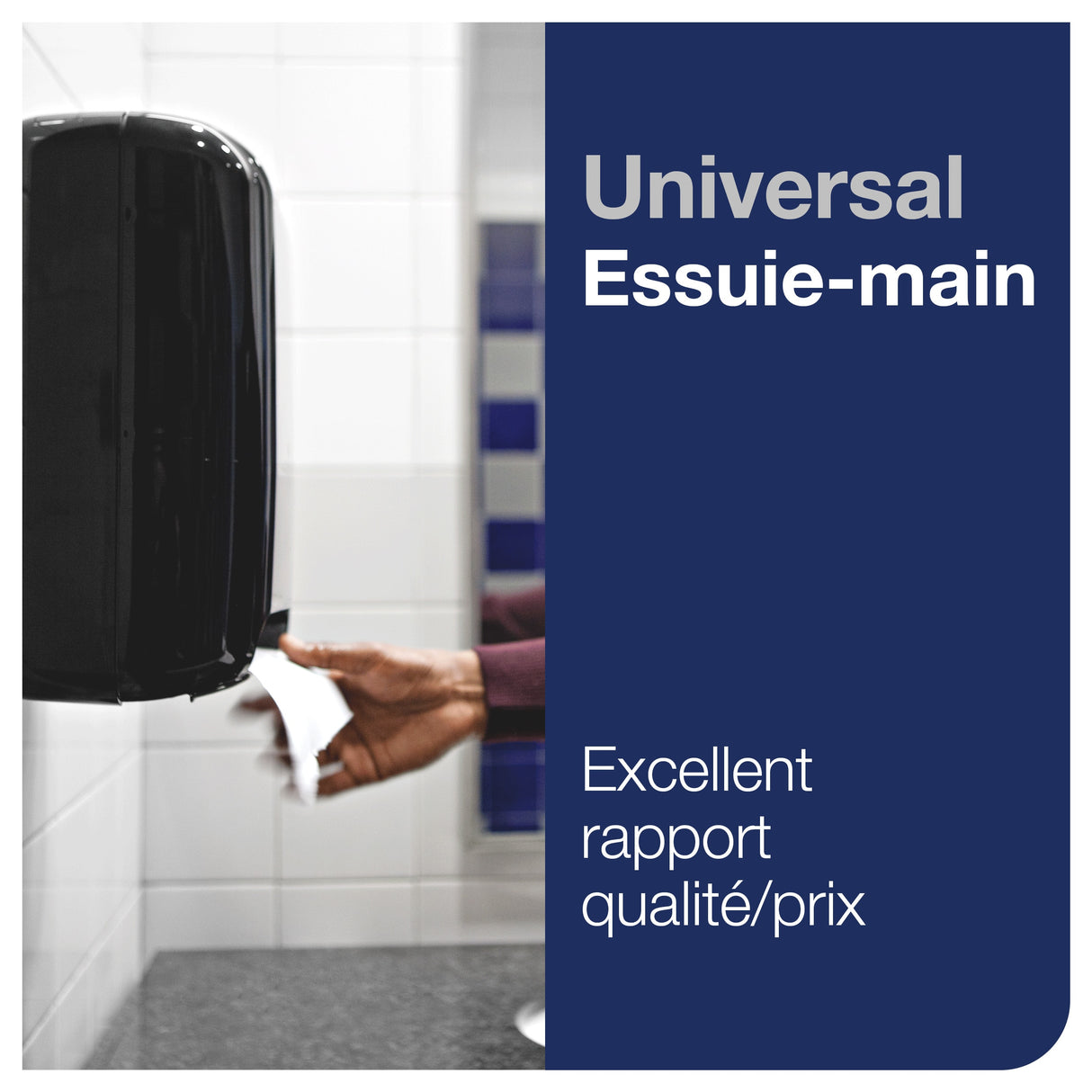 ESSUIE-MAINS ROULEAU TORK MATIC® UNIVERSAL H1 BLANC 220M 1 PLI ECOLABEL X6