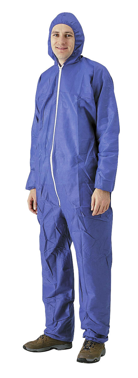 COMBINAISON À CAGOULE POLYPROPYLÈNE FERMETURE ZIPÉE 40G SANS POCHE TAILLE XL BLEU X50