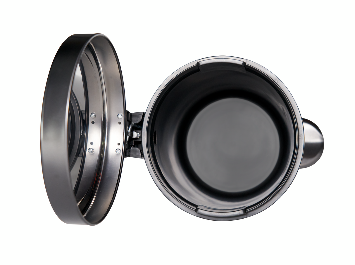 POUBELLE 6L A PEDALE INOX CHARBON