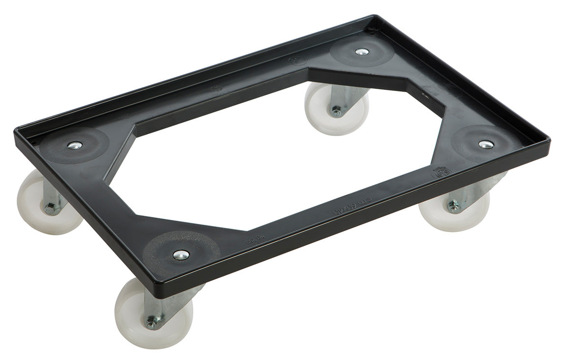 CHARIOT PORTE-BACS 600X400 AVEC FREINS CHARGE MAXI 250KG