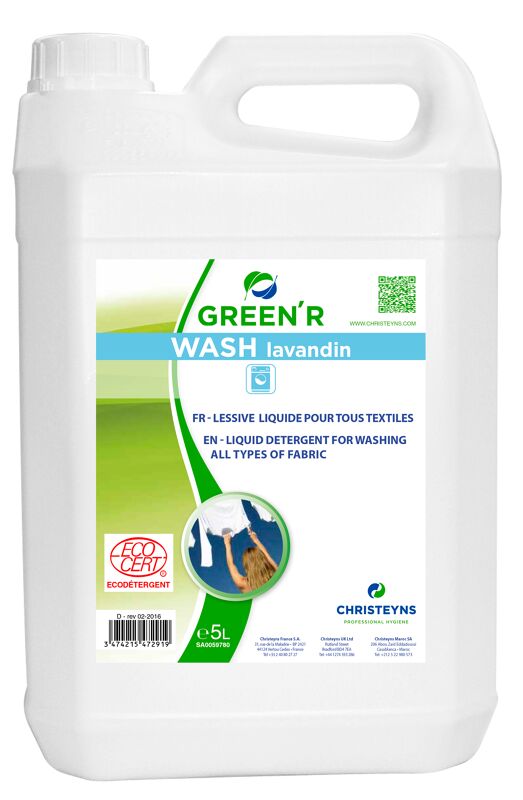 LESSIVE LIQUIDE GREEN'R WASH LAVANDIN ECOCERT 5L
