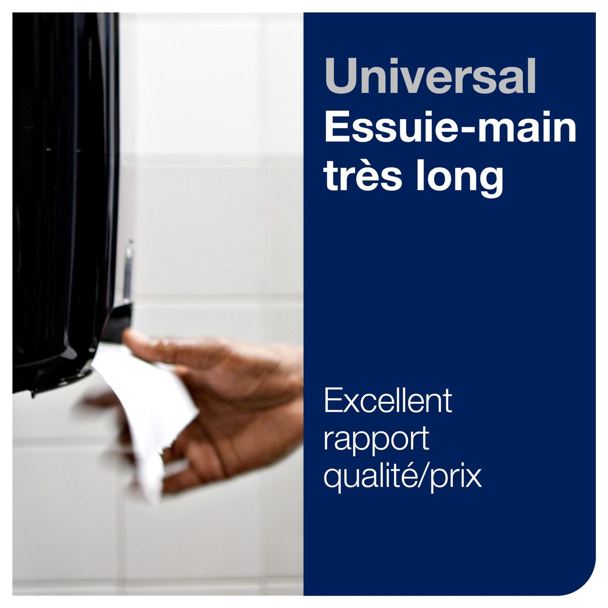 ESSUIE-MAINS ROULEAU TORK MATIC® UNIVERSAL H1 BLANC 280M 1 PLI ECOLABEL X6