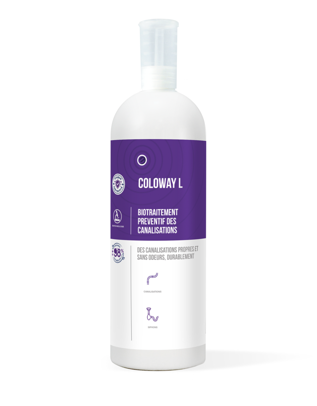 DEBOUCHEUR CANALISATION PREVENTIF PROBIOTIQUE COLOWAY L 1L