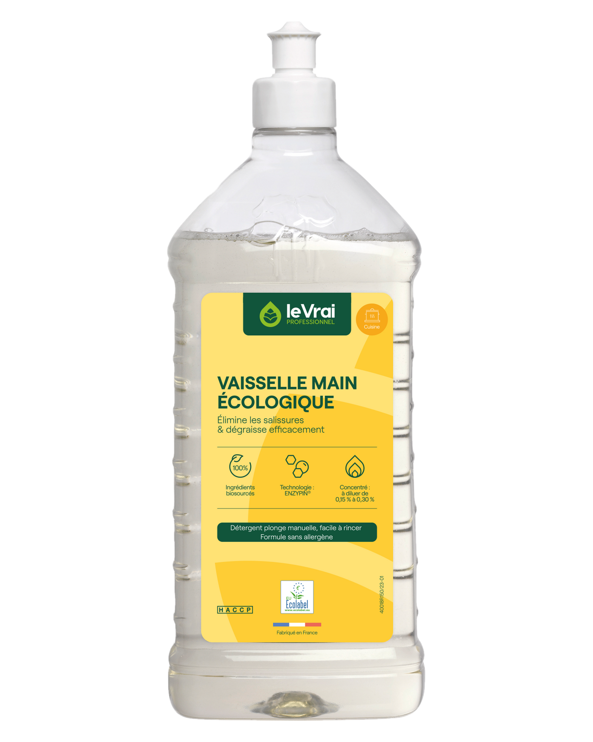 LIQUIDE VAISSELLE LE VRAI PROFESSIONNEL ECOLABEL EU 1L