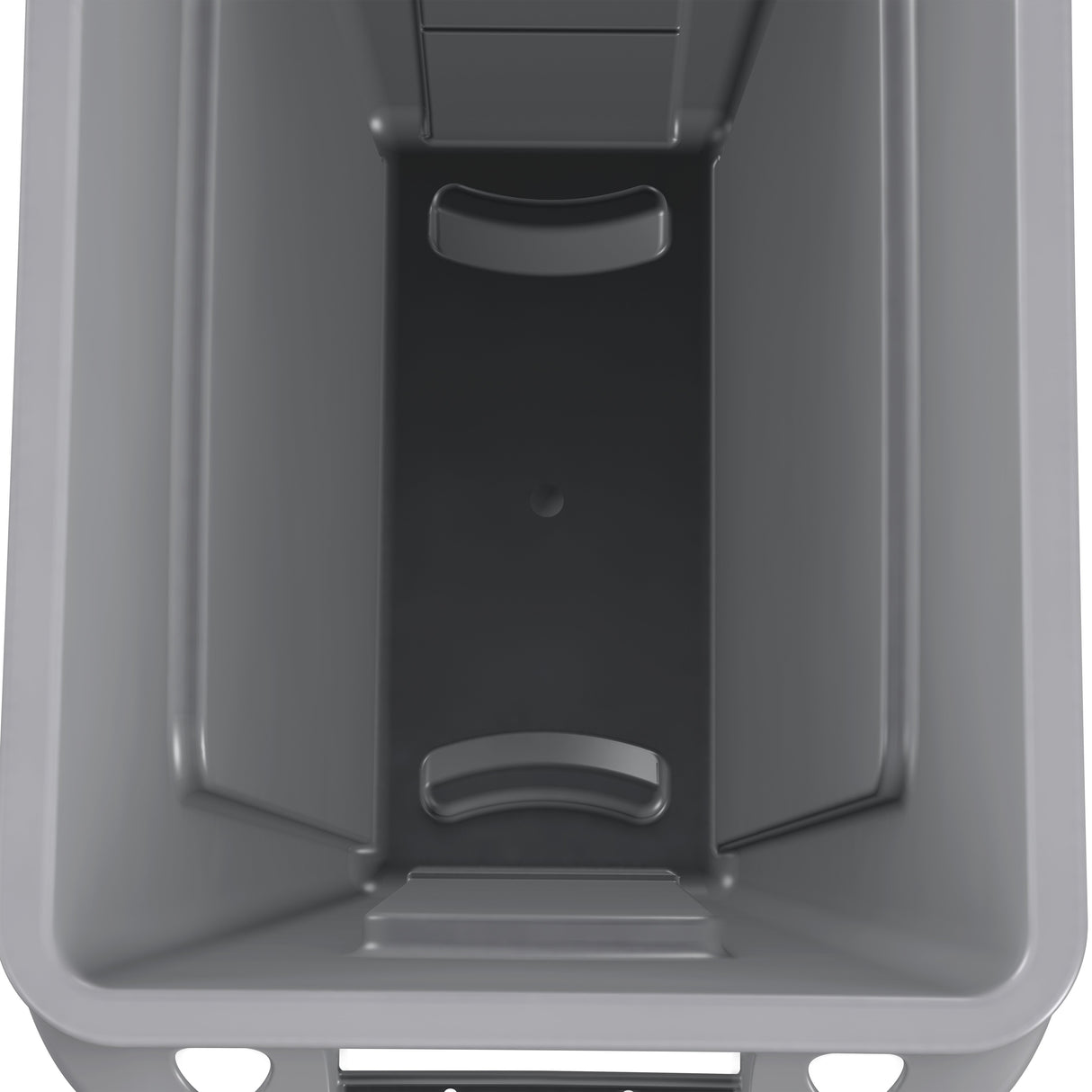 POUBELLE SLIM JIM 87L GRIS AVEC CONDUITS D'AERATION