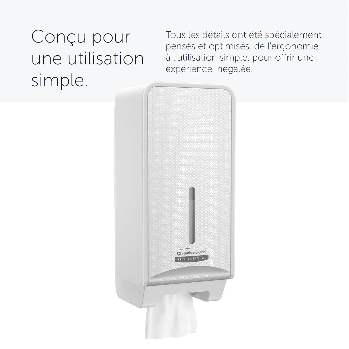DISTRIBUTEUR DE PAPIER TOILETTE PLIÉ ICON™ BLANC MOSAÏQUE