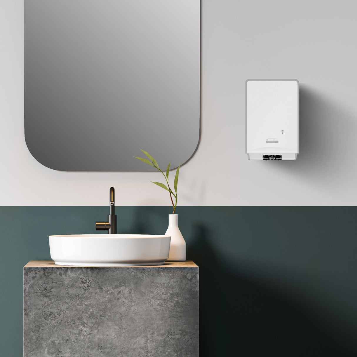 DISTRIBUTEUR À DÉTECTION OPTIQUE SAVON MOUSSE GEL ICON™ BLANC MOSAIQUE 1,2L