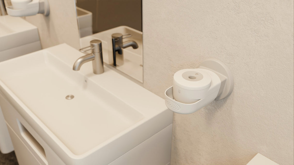 DISTRIBUTEUR MANUEL DE PAIN DE SAVON SOLIDE LESSEAU BY DIVERSEY BLANC