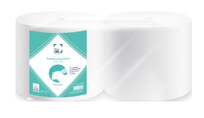 BOBINE DEVIDAGE CLASSIQUE TECHLINE BLANC 1500 FORMATS 2 PLIS 20X30CM ECOLABEL X2