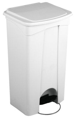 POUBELLE A PEDALE TECHLINE 90L 2 ROUES BLANC / BLANC