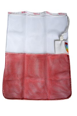 FILET DE LAVAGE 50X70CM BLANC / ROUGE