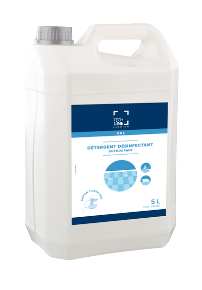 NETTOYANT DESINFECTANT SURODORANT  CITRON VERT TECHLINE 5L