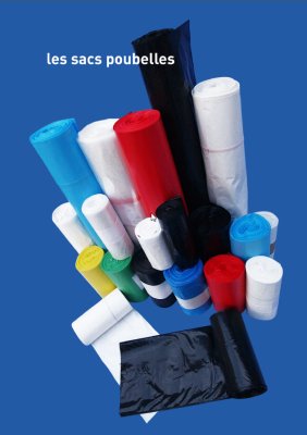 SAC POUBELLE 30L HAUTE DENSITE DECHETS LEGERS BLEU X1000