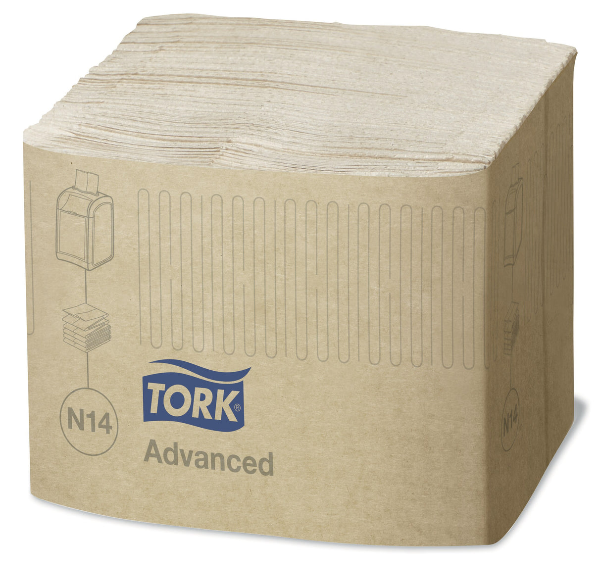 SERVIETTE POUR DISTRIBUTEUR 21.3X16.5CM TORK® XPRESSNAP FIT® N14 2 PLIS NATURE X4320