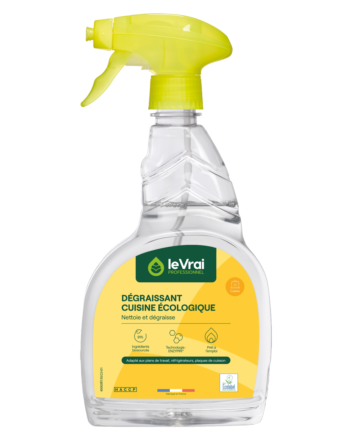 DEGRAISSANT CUISINE LE VRAI PROFESSIONNEL ECOLABEL EU 750ML