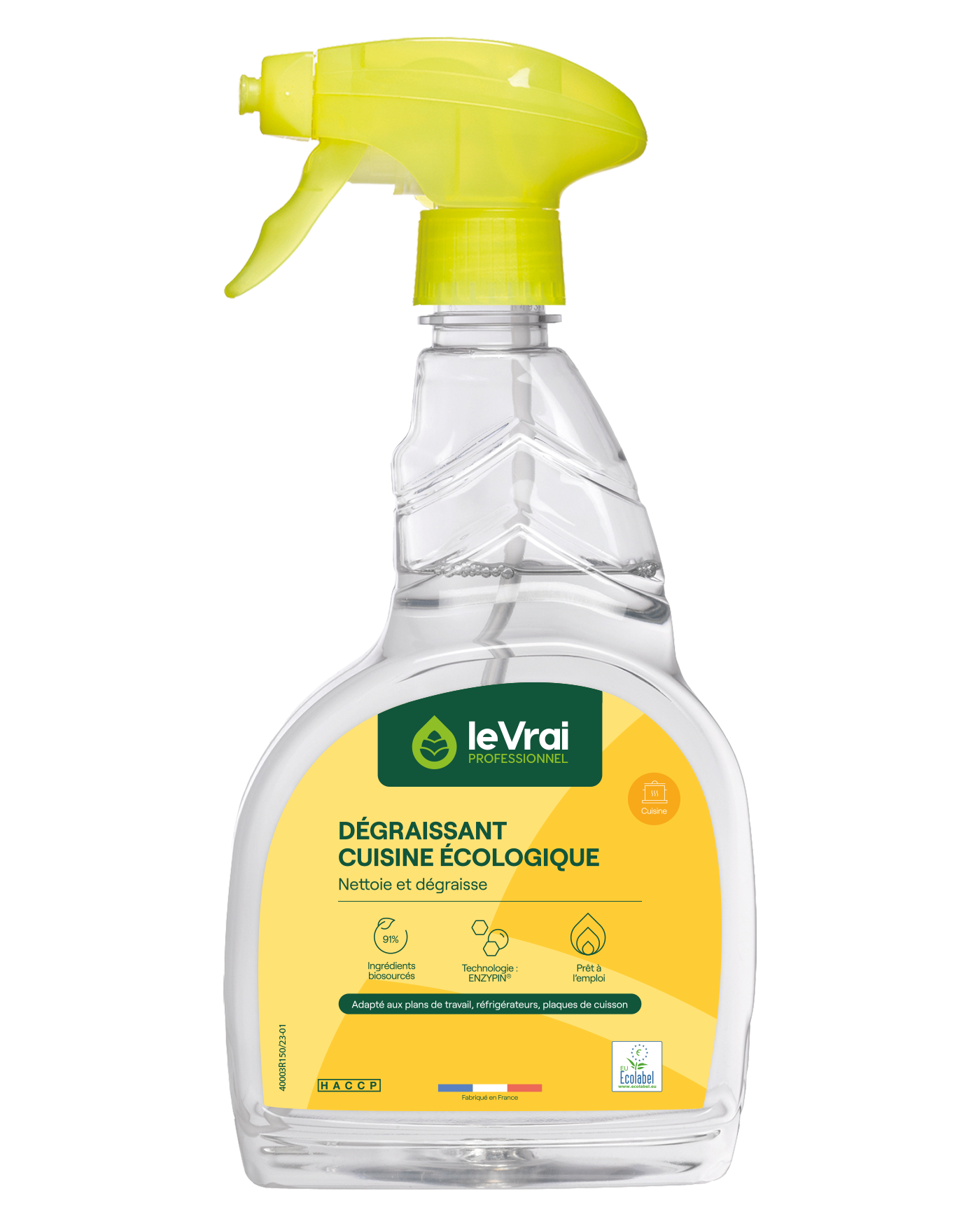 DEGRAISSANT CUISINE LE VRAI PROFESSIONNEL ECOLABEL EU 750ML