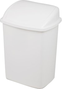 POUBELLE COUVERCLE BASCULANT 26L BLANC