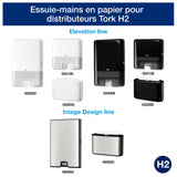 ESSUIE-MAINS PLIÉS EN Z TORK® ADVANCED H2 BLANC 23.4X21.3CM 190 FORMATS 2 PLIS ECOLABELX20
