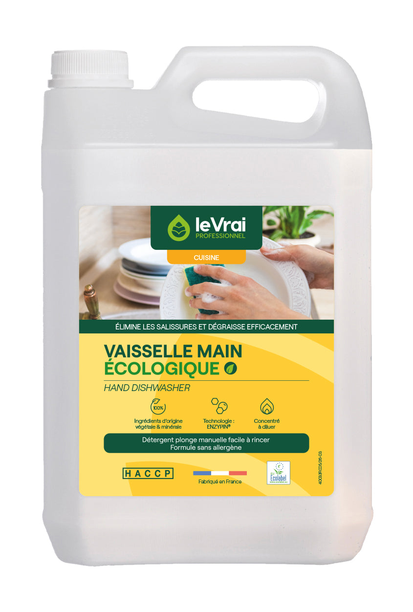 LIQUIDE VAISSELLE LE VRAI PROFESSIONNEL ECOLABEL EU 5L