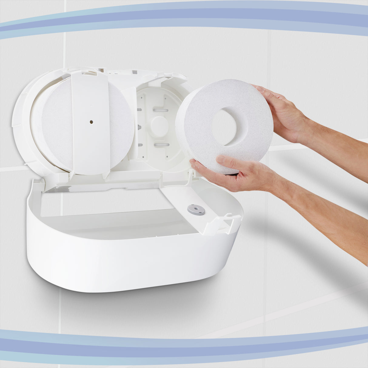 PAPIER TOILETTE À DÉVIDAGE CENTRAL SCOTT® CONTROL™ MINI TWIN BLANC 833 FORMATS 2 PLIS ECOLABEL X12