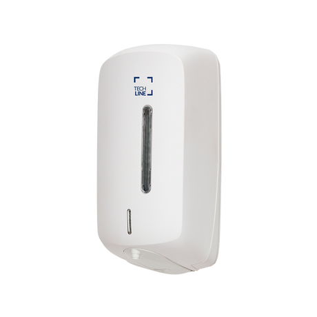 DISTRIBUTEUR À DÉTECTION OPTIQUE SAVON LOTION GEL À RÉSERVOIR TECHLINE 1L BLANC