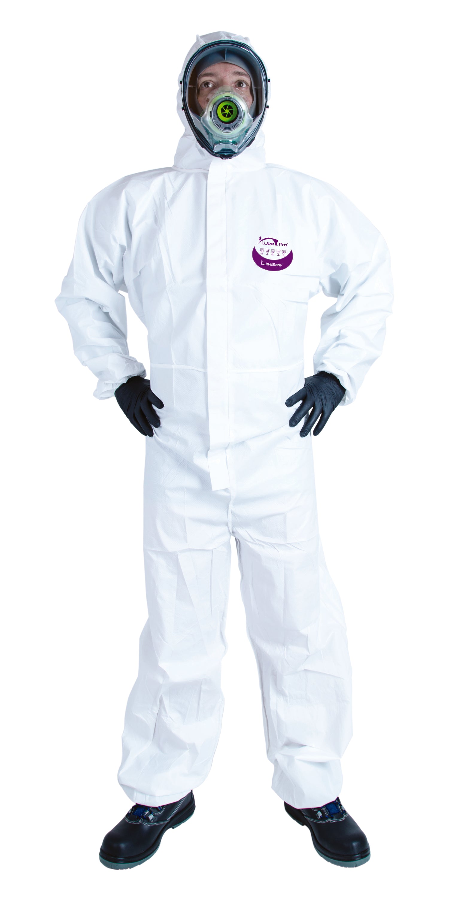 COMBINAISON DE PROTECTION CHIMIQUE TYPE 5B/6B TAILLE XXL BLANC WEEPRO X50