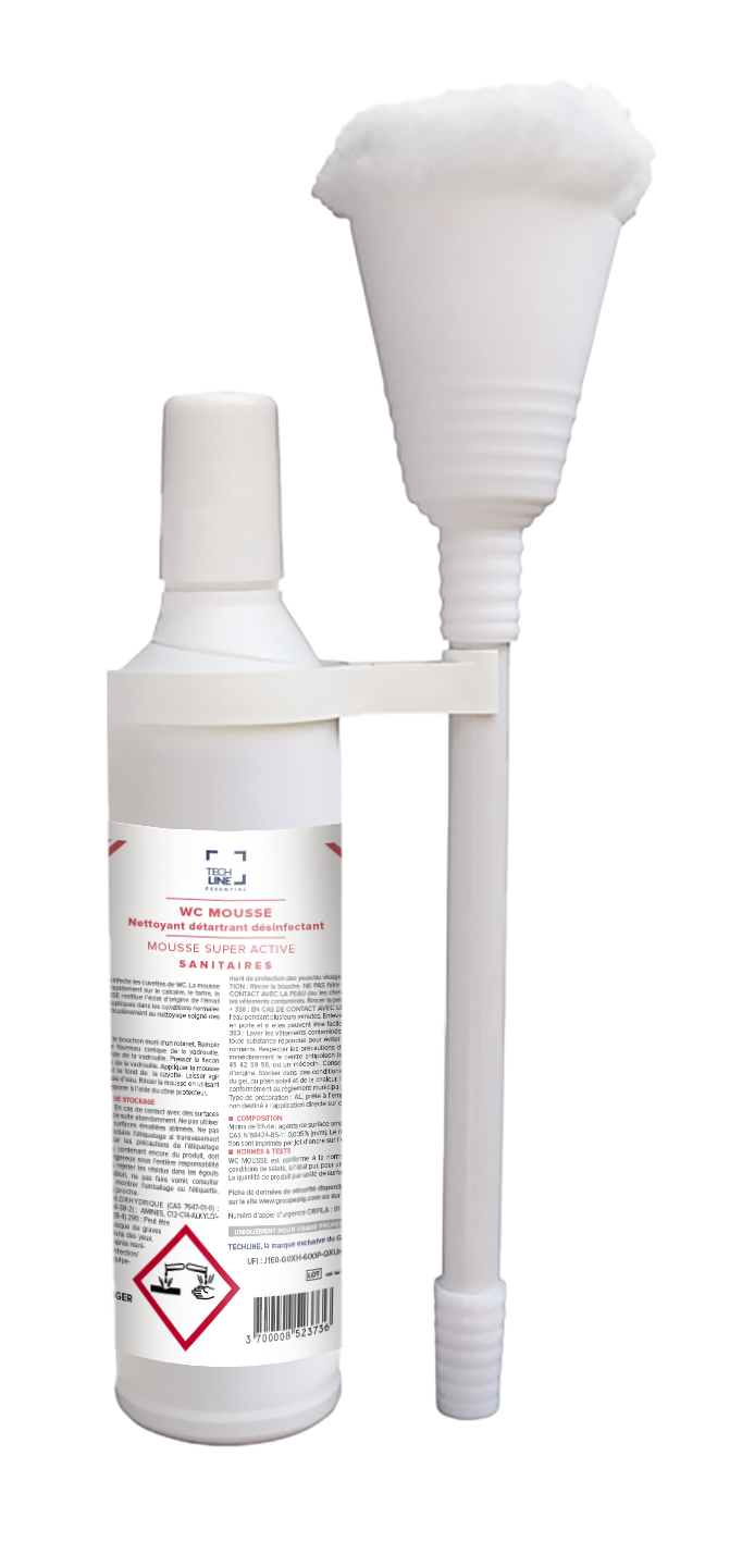 KIT VADROUILLE POUR DETARTRANT DESINFECTANT NOVO WC MOUSS' 1L