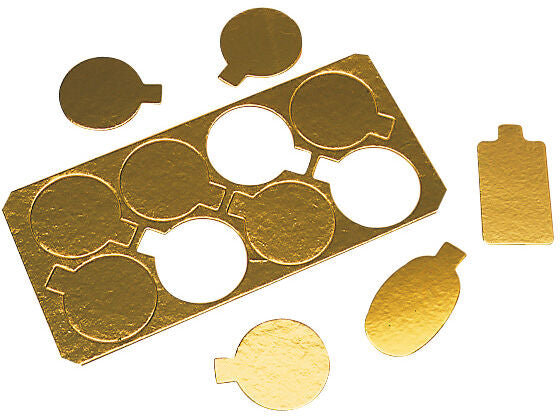 MINI-CARTONS MÉTALLISÉS OR PRÉ-DÉCOUPÉES Ø 80 MM X200