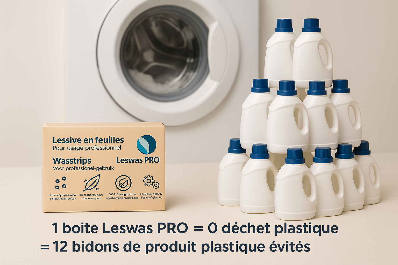 LESSIVE EN FEUILLE LESWAS PRO X100