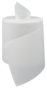 BOBINE DÉVIDAGE CENTRAL SANS MANDRIN SATINO 450 FORMATS 2 PLIS 25X18CM BLANC ECOLABEL X6