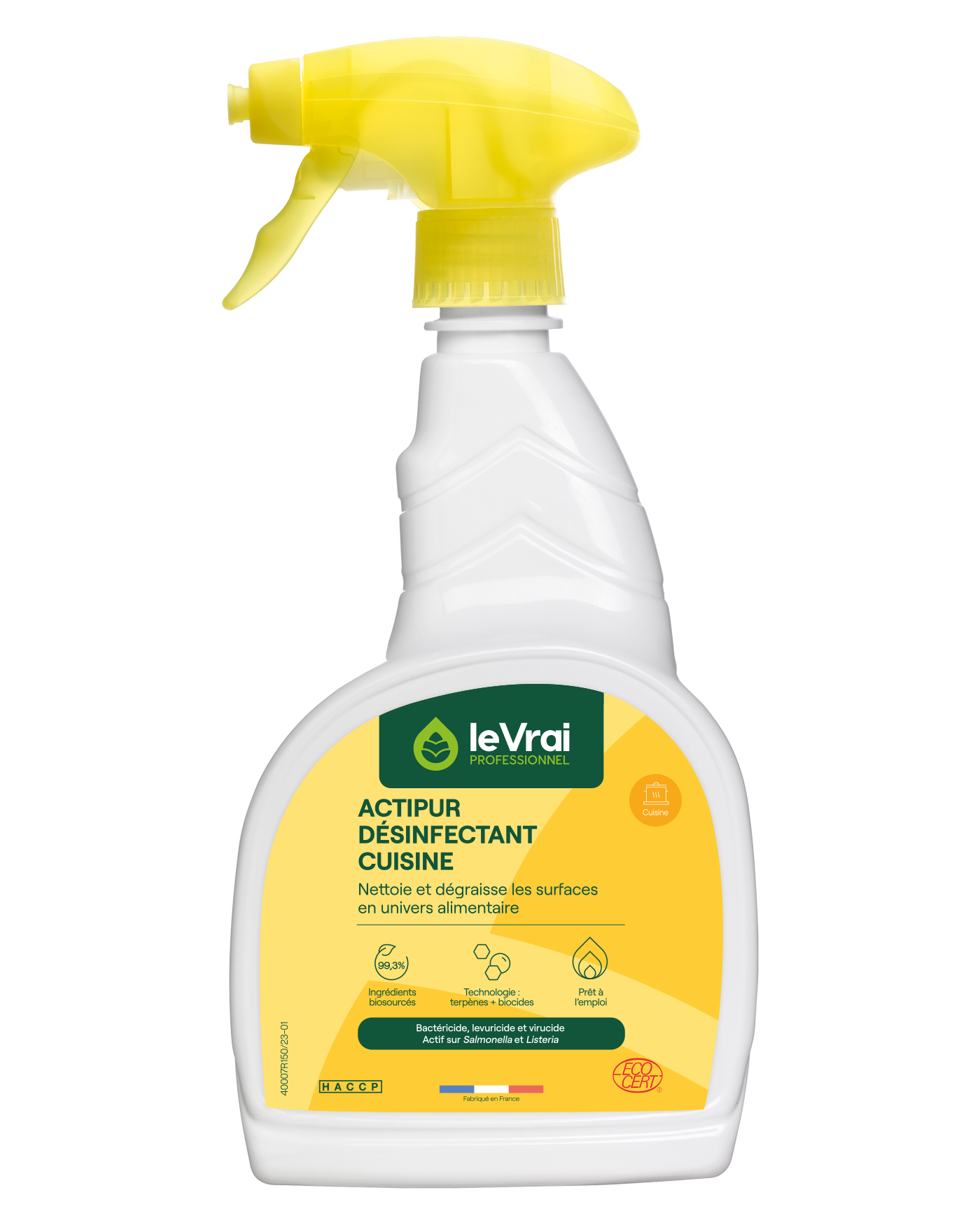 DEGRAISSANT DESINFECTANT ACTIPUR LE VRAI PROFESSIONNEL ECOCERT 750ML