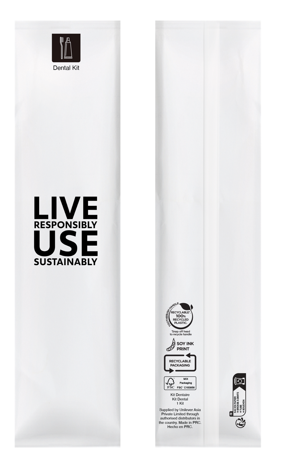 KIT DENTAIRE BROSSE DENTIFRICE 5G FIL DENTAIRE X250