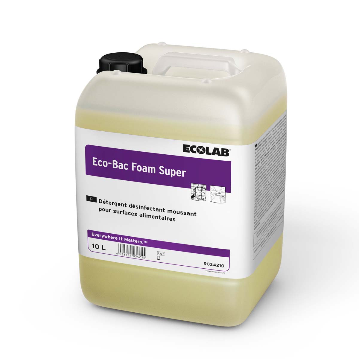 DETERGENT DESINFECTANT ALIMENTAIRE ECO BAC FOAM SUPER ECOLAB 10L