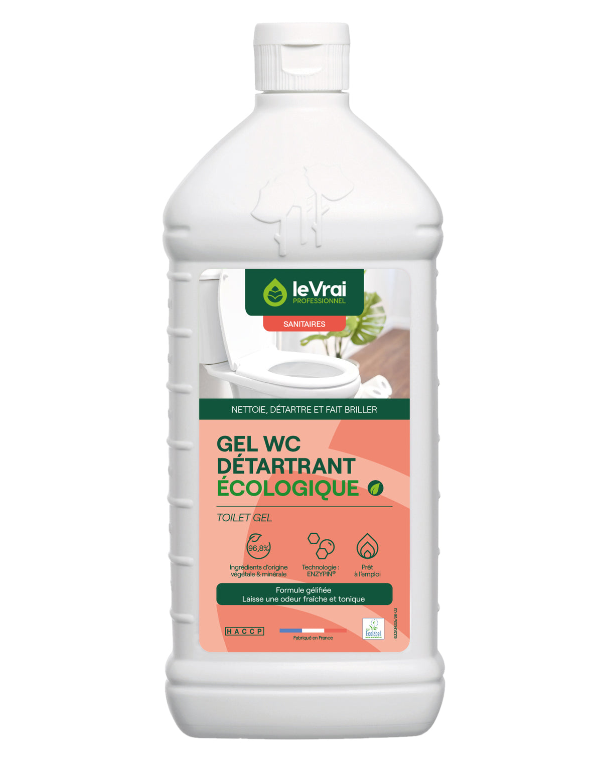 DETERTRANT GEL WC LE VRAI PROFESSIONNEL ECOLABEL EU 1L