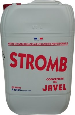 EAU DE JAVEL STROMB CHLORE ACTIF 12.5% 20L