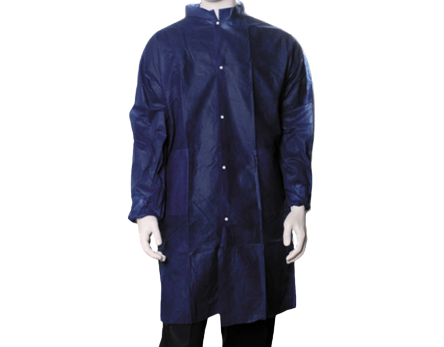 BLOUSE POLYPROPYLÈNE À BOUTONS PRESSIONS SANS POCHE 25G TAILLE XXL BLEU X25