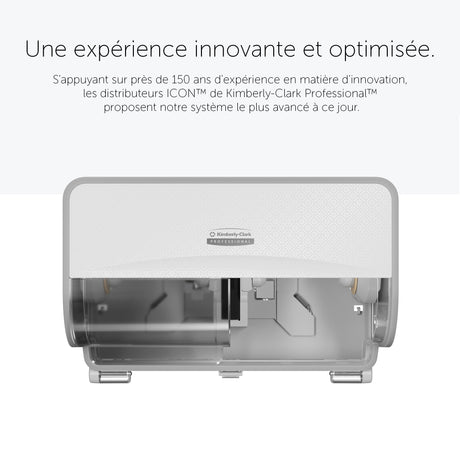 DISTRIBUTEUR DE PAPIER TOILETTE PETIT ROULEAU DOUBLE ICON™ BLANC MOSAÏQUE