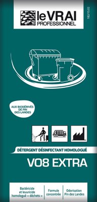 DETERGENT DESINFECTANT LOCAUX DECHETS VO8 EXTRA 50X40ML