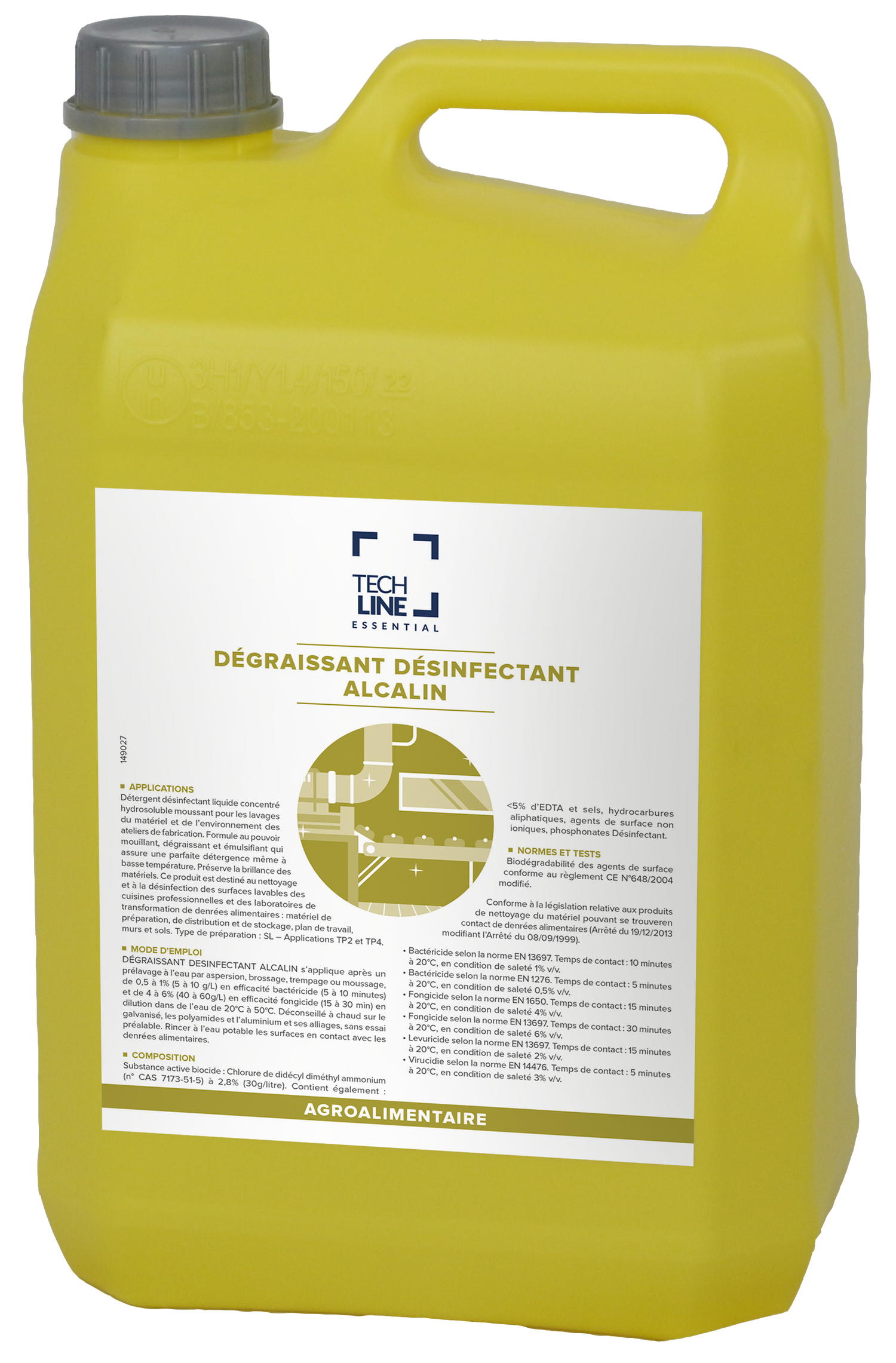 DEGRAISSANT DESINFECTANT TECHLINE 5KG
