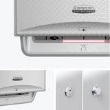 DISTRIBUTEUR D’ESSUIE-MAINS ROULEAUX À DÉCOUPE AUTOMATIQUE & OPTIQUE ICON™ GRIS MOSAÏQUE