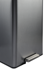 POUBELLE 45L ELITE CHARBON A PEDALE INOX