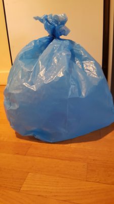 SAC POUBELLE 50L HAUTE DENSITE DECHETS LEGERS BLEU X500