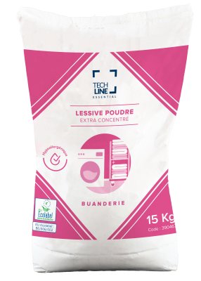 LESSIVE POUDRE EXTRA CONCENTREE TECHLINE ECOLABEL 15KG