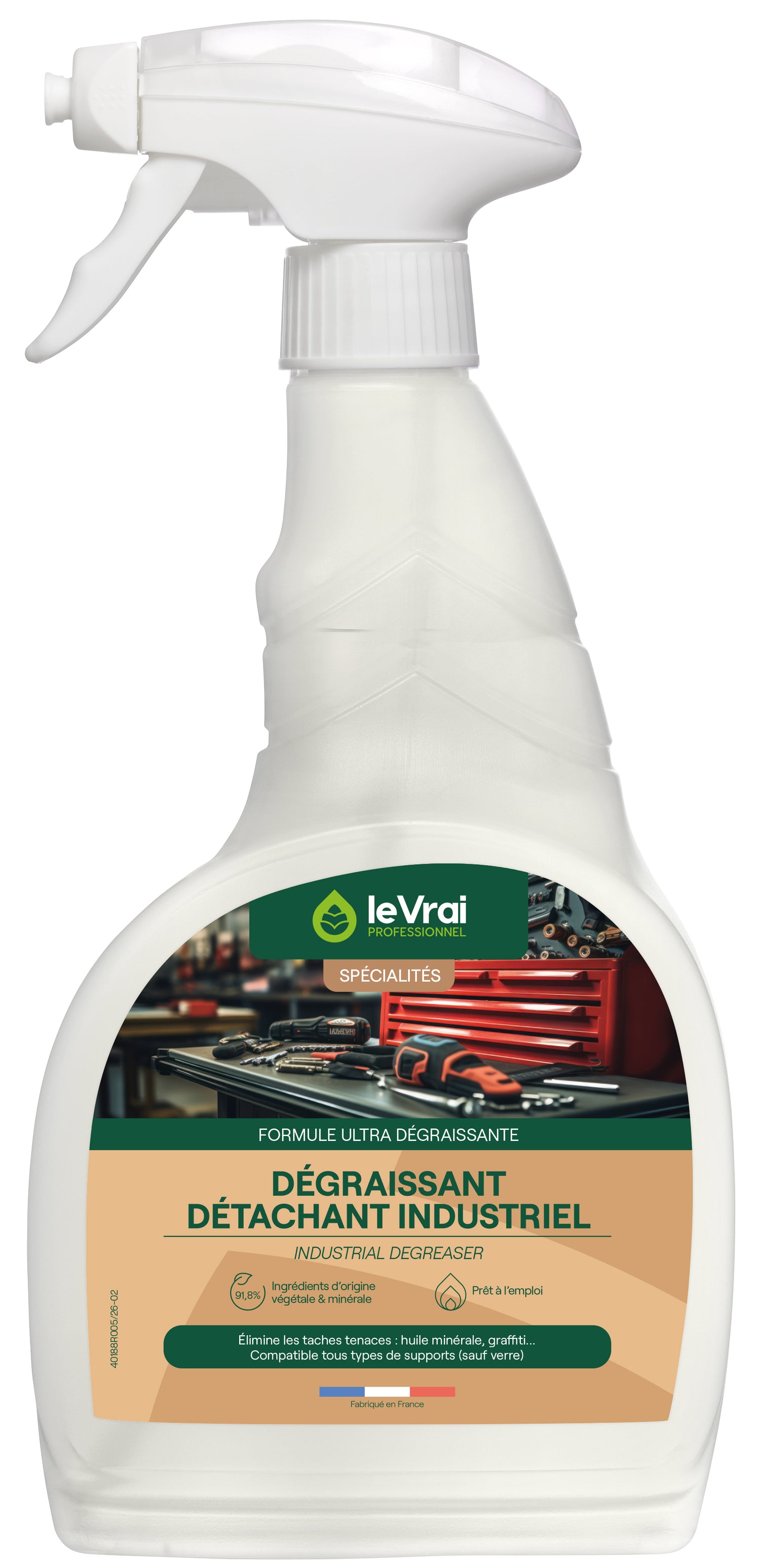 DEGRAISSANT DETACHANT INDUSTRIEL LE VRAI PROFESSIONNEL 750ML