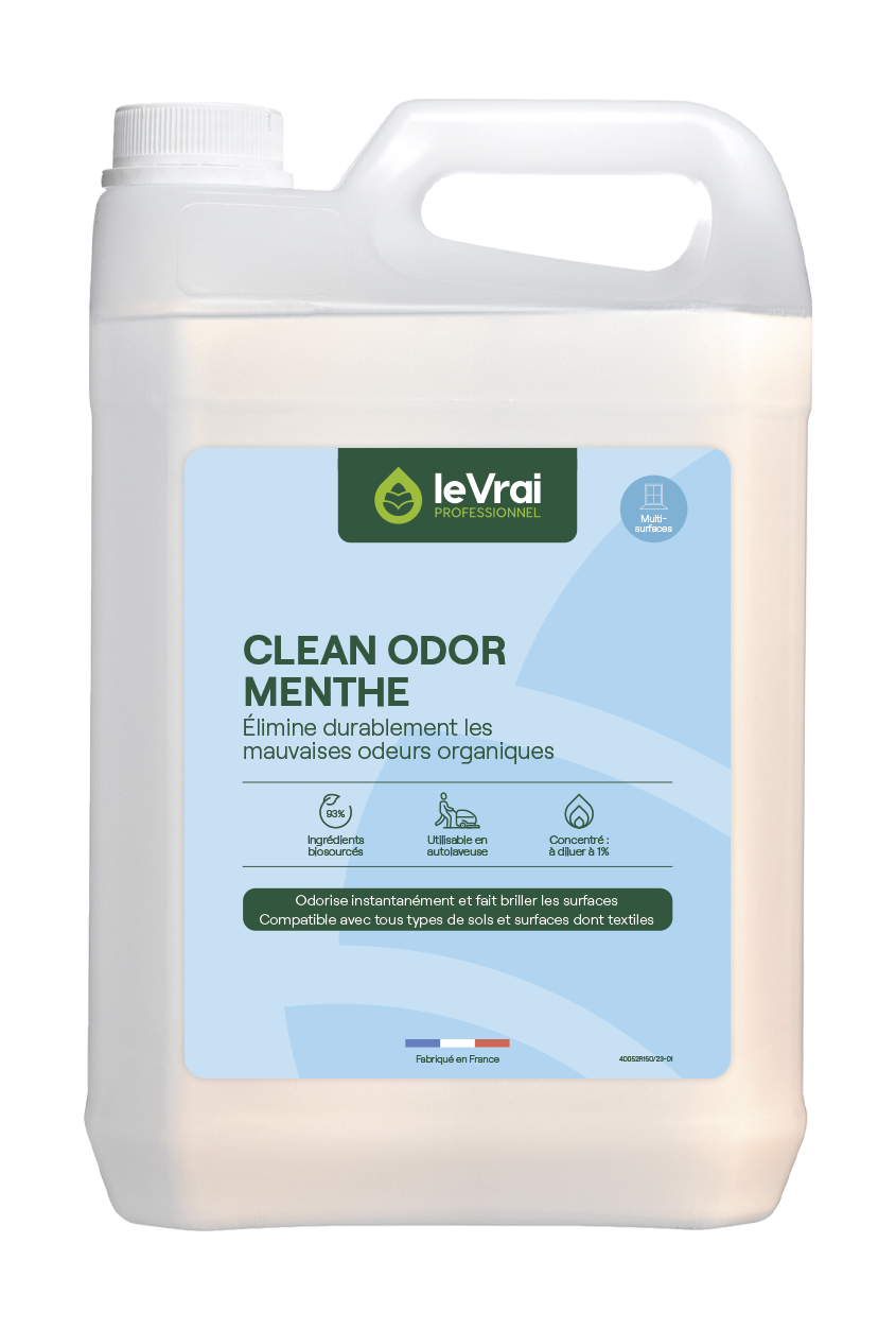 NETTOYANT DESTRUCTEUR D'ODEUR CLEAN ODOR MENTHE LE VRAI PROFESSIONNEL5L