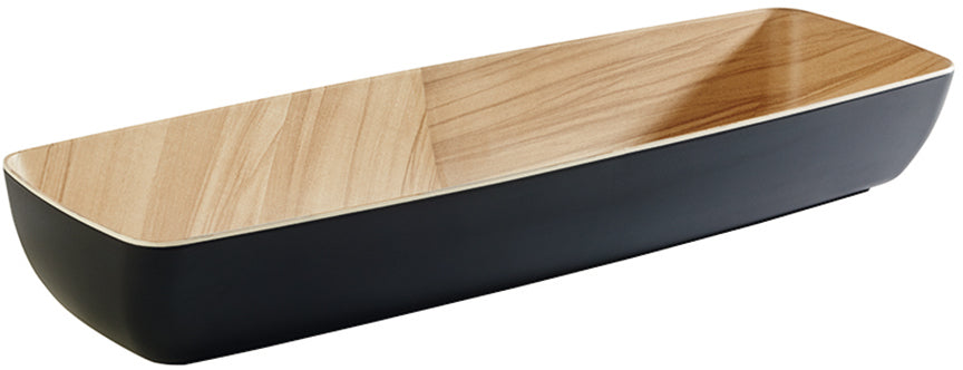 FRIDA SALADIER BOIS/NOIR RECTANGULAIRE 365 CL 53 X 16,2 CM