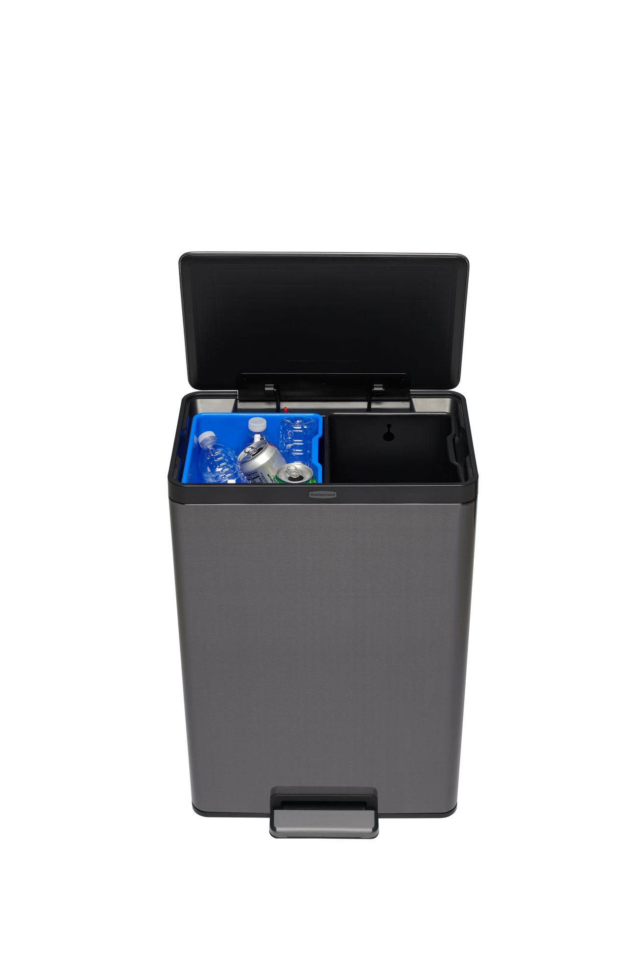 POUBELLE ELITE 39L CHARBON INOX RUBBERMAID